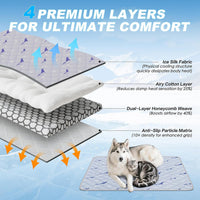 Cooling Mat for Dogs, Cooling Mat for Cats, Breathable Gel-Free - 39"x58"(L) / Gray - image 2