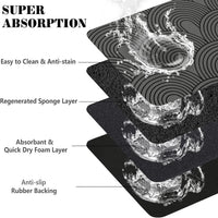 Dog Food Mats for Floors Absorbent, Pet Cat Food Mat - XL(24"×32") / 01-Dark Grey - image 3