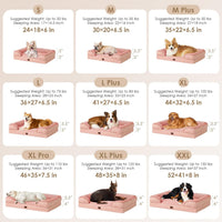 EHEYCIGA Orthopedic Dog Beds Large Sized Dog - Dusty Pink / 46.0"l X 35.0"w X 7.5"th - image 2