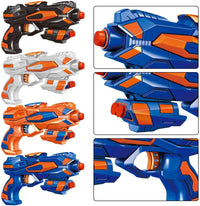 Pokonboy foam dart blaster 2 pack in orange and blue with 60 soft foam darts and wristbands - view 5