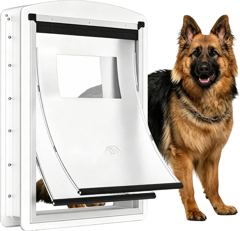 Cat Door for Exterior & Interior Doors with Steel Frame – Essentials for Cats - Extra Large