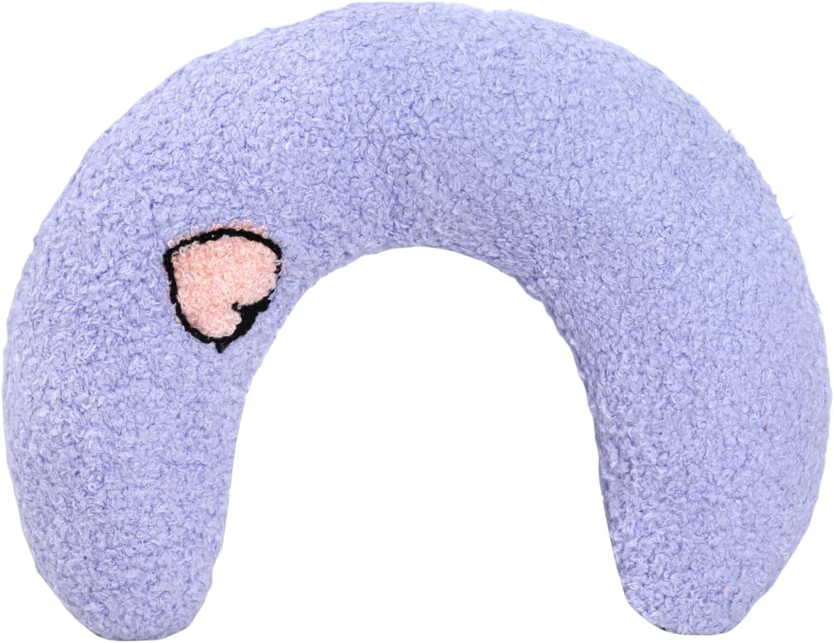 Cat Calming Pillow for Indoor Pet Soft Fluffy Neck Pillow – Essentials for Dogs - Purple / Peaches