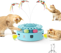 Potaroma Cat Toys 3in1 Automatic Interactive Kitten Toy - Blue
