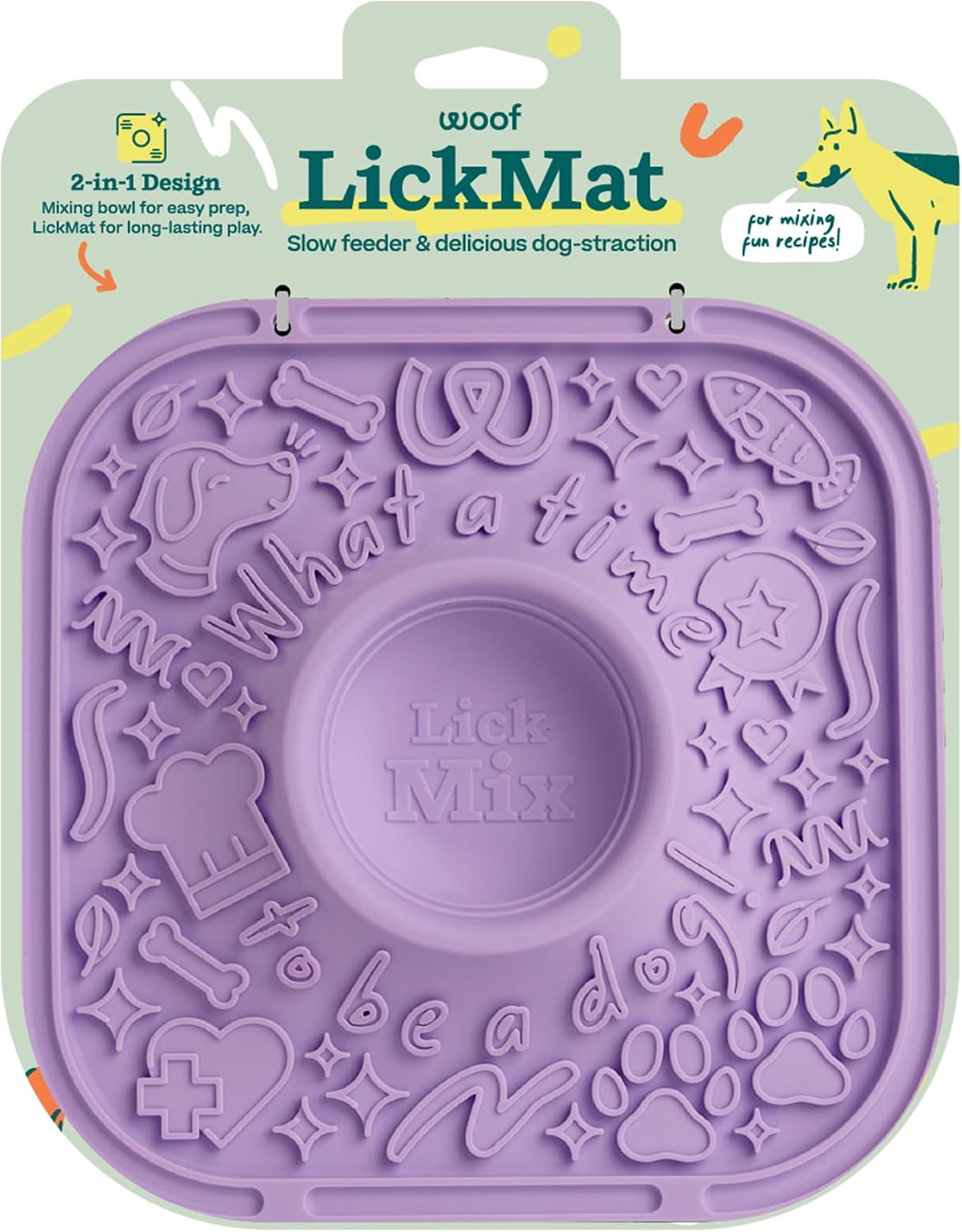 Woof LickMat, Slow Feeder Mat for Dogs, Green – Essentials for Dogs - Lavender