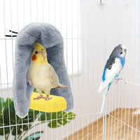 Wontee Cozy Bird Blanket Parrot Cage Snuggle Hut Warm Bird Nest House - Medium / Grey - image 4