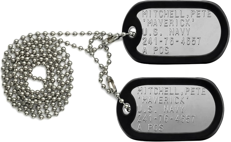 Stainless Steel Military Dog Tag Set with Chains and Silencers – Essentials for Dogs