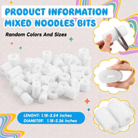 Frienda pool noodle bits, 50 colorful foam noodle pieces in assorted sizes - view 32