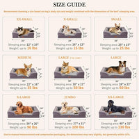 Comfort Expression XXL Waterproof Orthopedic Dog Bed for Extra Large Dogs, Orthopedic Foam Dog Beds, Washable Dogs Sofa Bed with Removable Cover & Non-Slip Bottom(XX-Large,Purple)