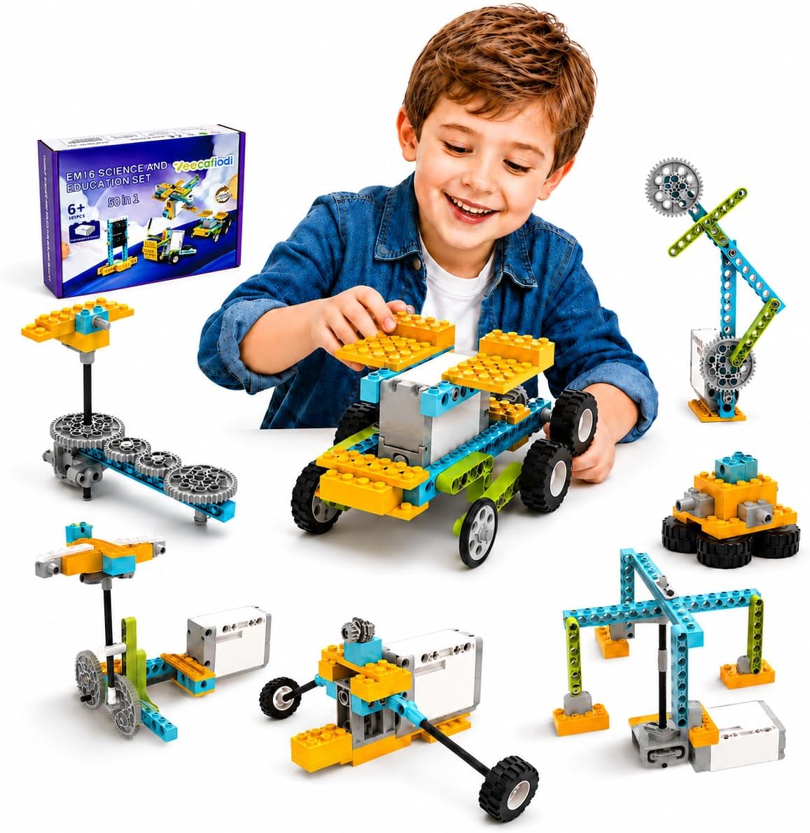 Veecafiodi magnetic blocks set with dinosaur figures - view 3