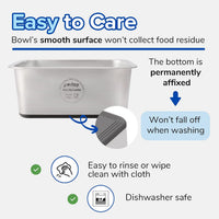 PEDAY 2.64 Gallon Extra Large Dog Water Bowl - 2.64 gallon / Silver, Nonsilp - image 3