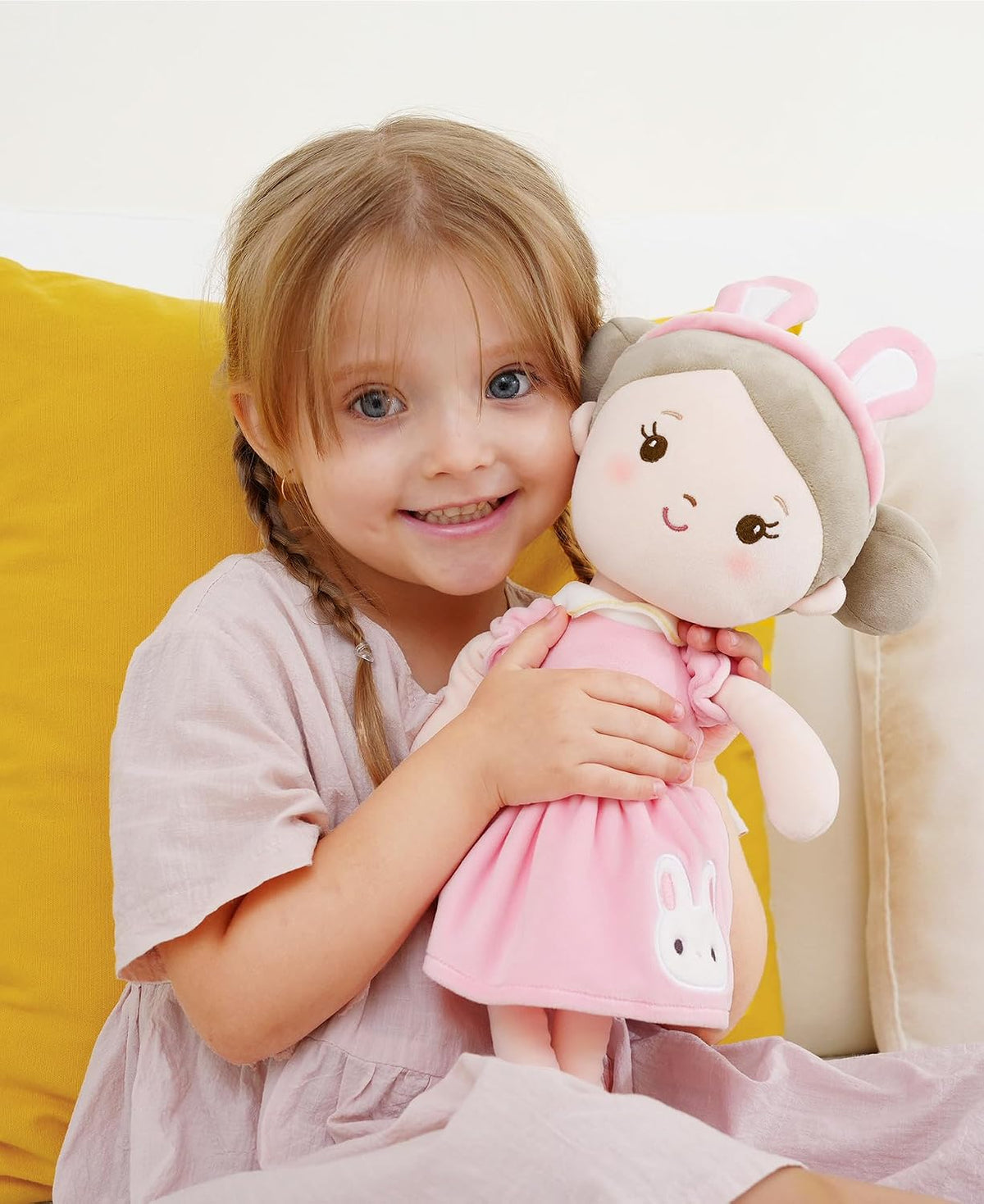 GAGAKU soft baby doll in a floral print rag doll style for toddlers - view 33