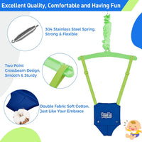 FUNLIO 2 in 1 Baby Jumper and Swing with 4 Sandbags - Blue+green - image 4