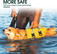 Kuoser Dog Life Jacket, High Flotation Dog Life Vest for Swimming Boating – Essentials for Dogs - Safety Yellow / Xs (Chest Girth:12.99-18.11'') - image 2
