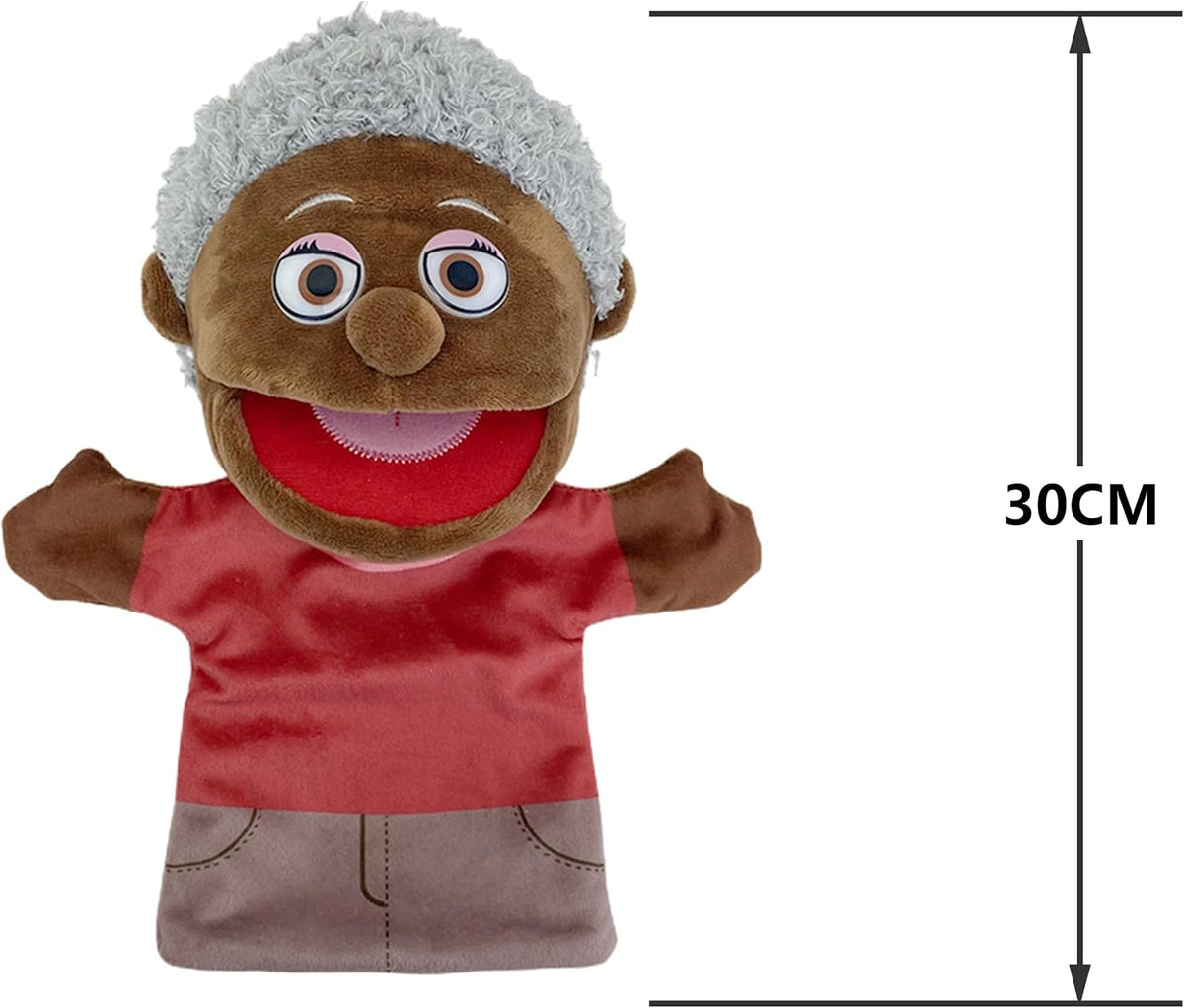Family Hand Puppets for Kids, Includes Grandpa, Grandma, Dad - Style2 - Grandma - image 2