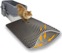 Cat Litter Mat, 30" x 22" Extra-Large - Gray / 30x22in
