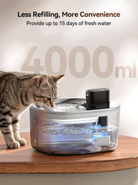 FEELNEEDY Wireless Cat Water Fountain Stainless Steel with Sensor - Stainless Steel Fountain(6 Filters) - image 3