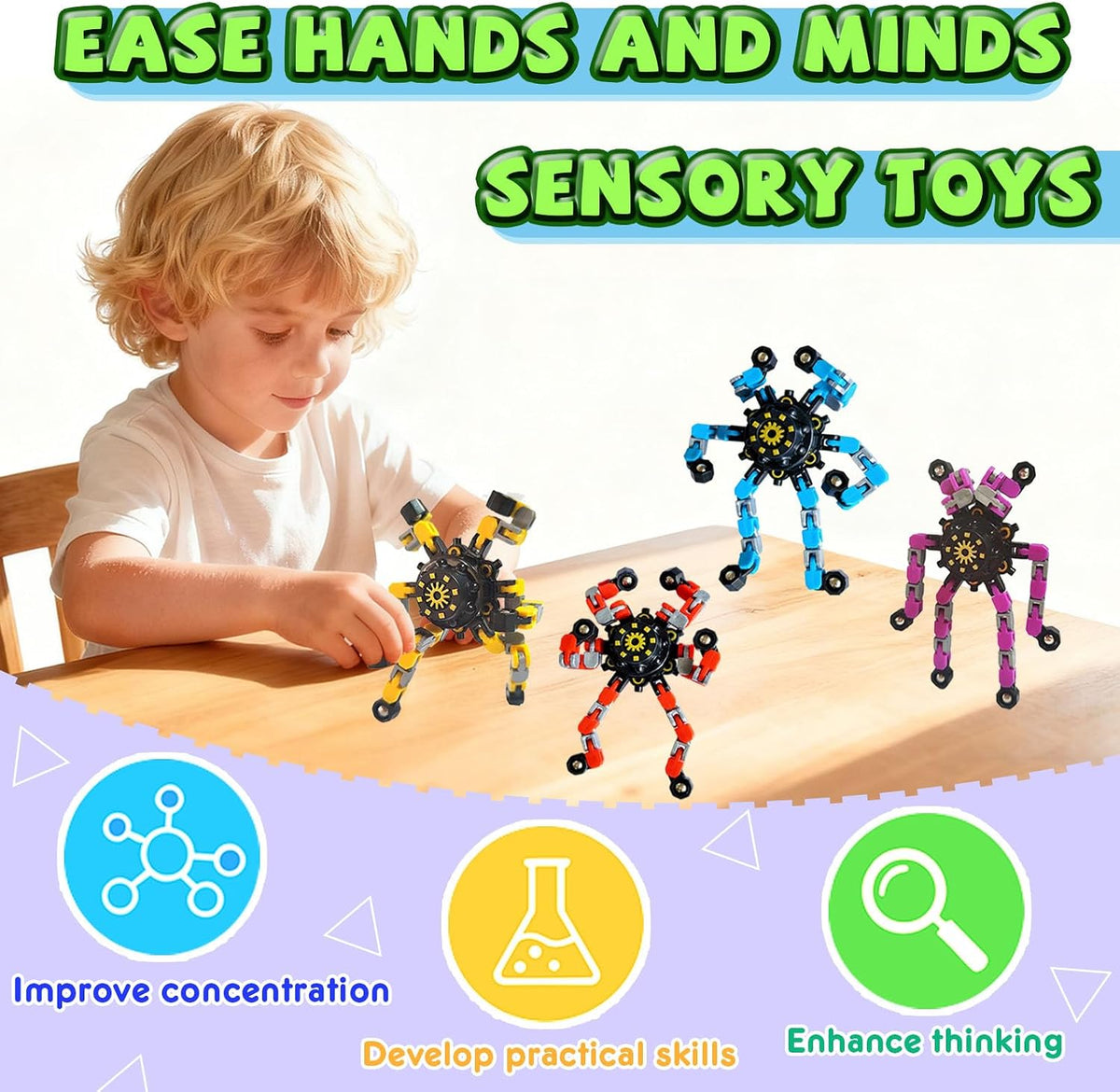 12 Pack Funny Sensory Fidget Toys - Multicolor - 20pcs - image 4