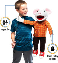 Silly Puppets 25 inch full body ventriloquist style mouse puppet with sneakers and arm control rod