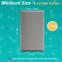 2-Pack Large Dog Door Replacement Flaps with Screws – Essentials for Dogs - 2-flap / Medium - image 2