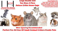 Large Two Full Story Deluxe Double Unit Small Animal Critters Rolling - image 2