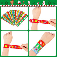 Max Fun 48pcs Halloween Slap Bracelets Party Favors Toys for Kids - Christmas - image 4