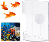 2Pcs Aquarium Fish Feeder Feeding Tray with Suction Cup - 1.Transparent