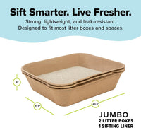 Kitty Sift Disposable Cat Litter Box Large - Litter Box Sifting Kit / Jumbo (6-Piece Set) - image 3