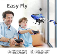 U12S Mini RC Helicopter with Camera Remote Control Helicopter Blue – Fun for Kids & Family - Blue - image 3