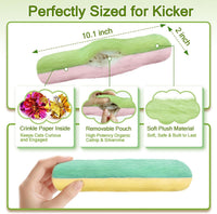 Cat Toys Pillows, Refillable Catnip Kicker Toys for Indoor Cats – Essentials for Cats - 10.1 Inches - image 2
