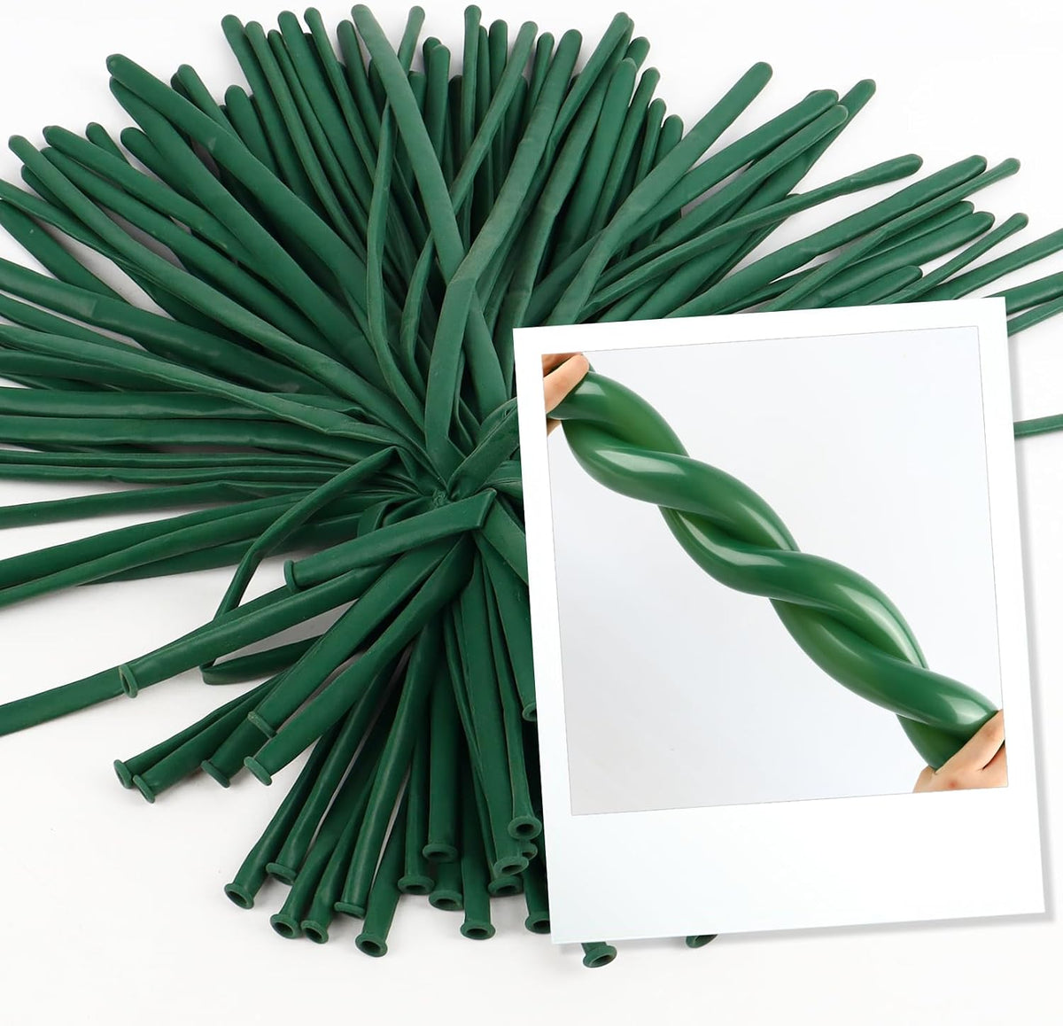 260 Balloons - Clear Long Balloons for Tying Balloon Arch & Balloon Ties – Fun for Kids & Family - Hunter Green - image 4
