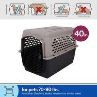 Petmate Vari Dog Kennel, Carrier for Large Dogs, Taupe and Black - 40.0"L x 27.0"W x 30.0"H / Kennel Only - image 3