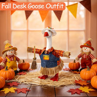 7 Inch Mini Desk Goose Outfits - Fall Color（scarecrow） - image 2