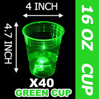 mishunyus 24-pack purple LED glow party cups, 16 oz plastic - view 40