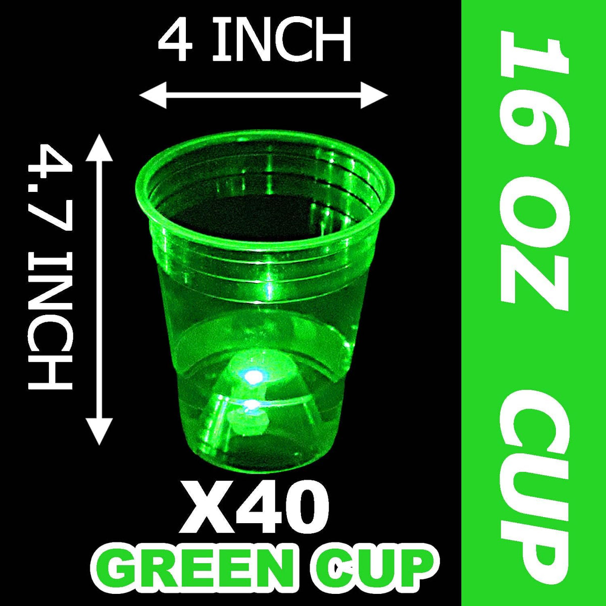 mishunyus 24-pack purple LED glow party cups, 16 oz plastic - view 40