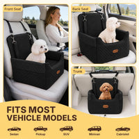 ALL GOOD PET SUPPLIES Dog Car Seat for Small/Medium Dogs Under – Essentials for Dogs - Black - image 4