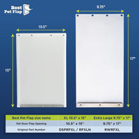 Best Pet Flap XL Replacement Dog Door Flap Compatible with Ideal Pet - 9.75" x 17" (Pack of 2) - image 2