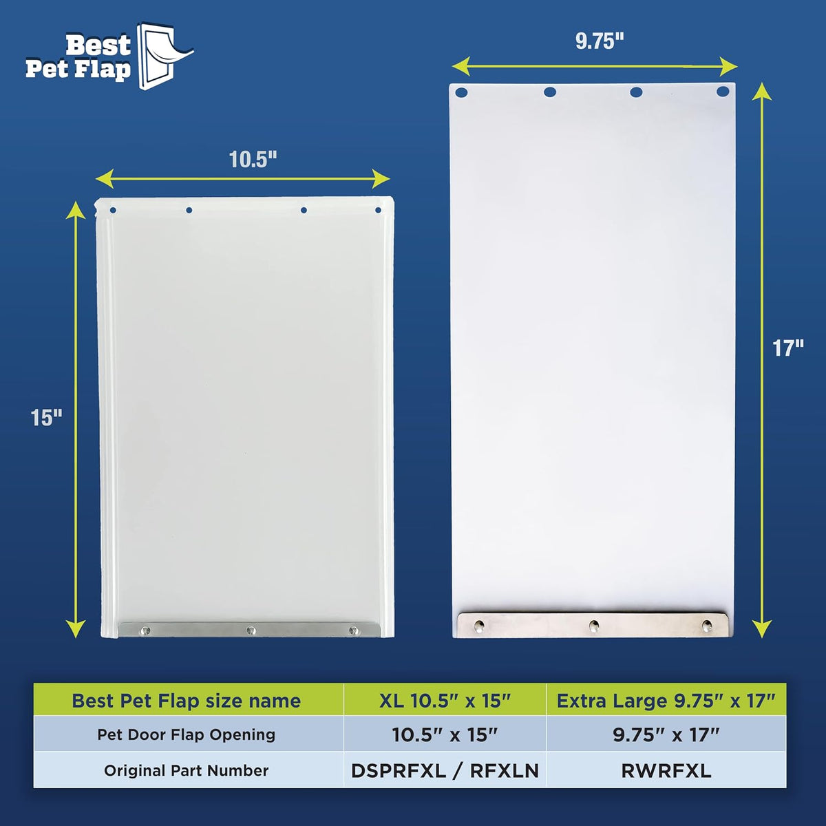 Best Pet Flap XL Replacement Dog Door Flap Compatible with Ideal Pet - 9.75" x 17" (Pack of 2) - image 2