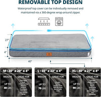 Memory Foam XL Dog Bed - 4” Thick Orthopedic Beds for Extra Large Dogs - Waterproof Dog Bed with Removable Washable Cover & Wrap-Around Zipper - Ultimate Comfort and Easy Maintenance