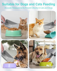 2 Cup Dog Food Scoop, Plastic Pet Food Scoop with Measuring Lines for Accurate Pet Food - Blue and Grey - image 4