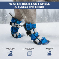 Spark Paws Dog Winter Boots, Waterproof Snow Booties - Blue Camo / Size 2: 1.8"x2.4"(W*L) (Pack of 4) - image 4
