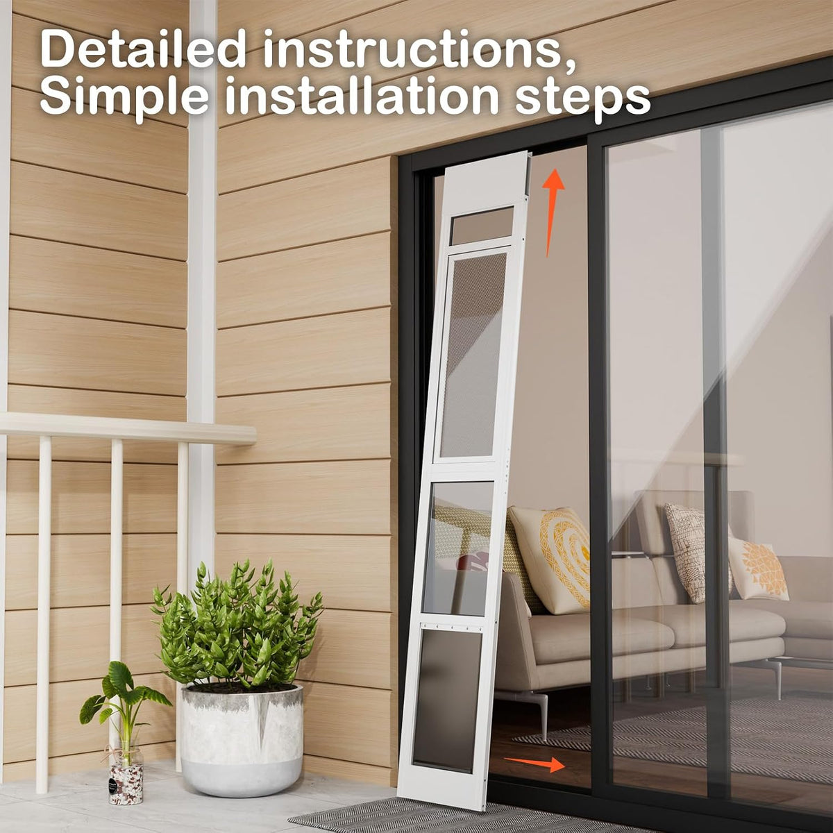 Doggy Door for Sliding Glass Door - Medium - image 4