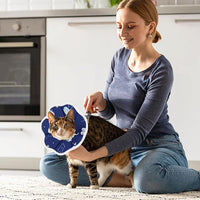 Cobee Soft Cat Cone Collar, Protective Cute Small Cat Recovery Collar Adjustable Fasteners Collars for Kittens Cats E-Collars After Surgery Wound Healing, Fit 6.3"-9" Neck Circumference(Constellation)