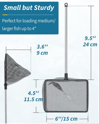Pawfly Aquarium Fish Net with Extendable 9-24 Inch Long Handle - 6 Inch - image 3