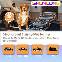 Dog Ramp for Car Truck and SUV Dog Stairs for Large Dogs Folding Pet - Wide 5 Steps - image 4