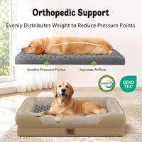 Waterproof Orthopedic Dog Bed for Large and Extra Large Dogs – Essentials for Dogs - Light brown / 42"L x 30"W x 7.5"Th - image 2