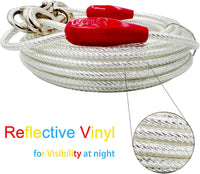 30ft Reflective Tie-Out Cable for Heavy Dogs Up to – Essentials for Dogs - 250lbs40ft / Red & Silver - image 3