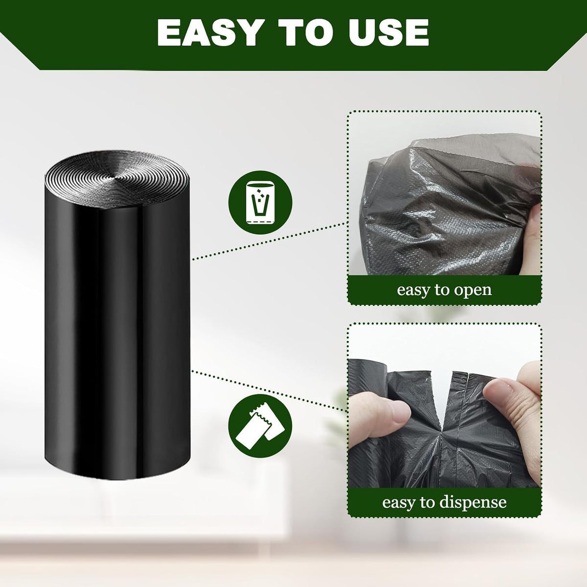 Dog Waste Bags - 100 Pcs Dog Poop Bags for 5L Dog Poop Trash Can Outside – Essentials for Dogs - 1 Count (Pack of 200) - image 4
