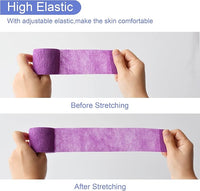 9 Pack 2" x 5 Yards Self Adhesive Bandage Wrap Self Stick Wrap for Ankle, Wrist, Finger, Sports, Breathable Cohesive Vet Tape for Pets (Purple)