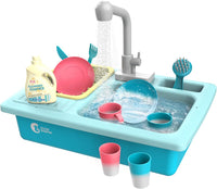 CUTE STONE Color Changing Kitchen Sink Toys - Light Blue