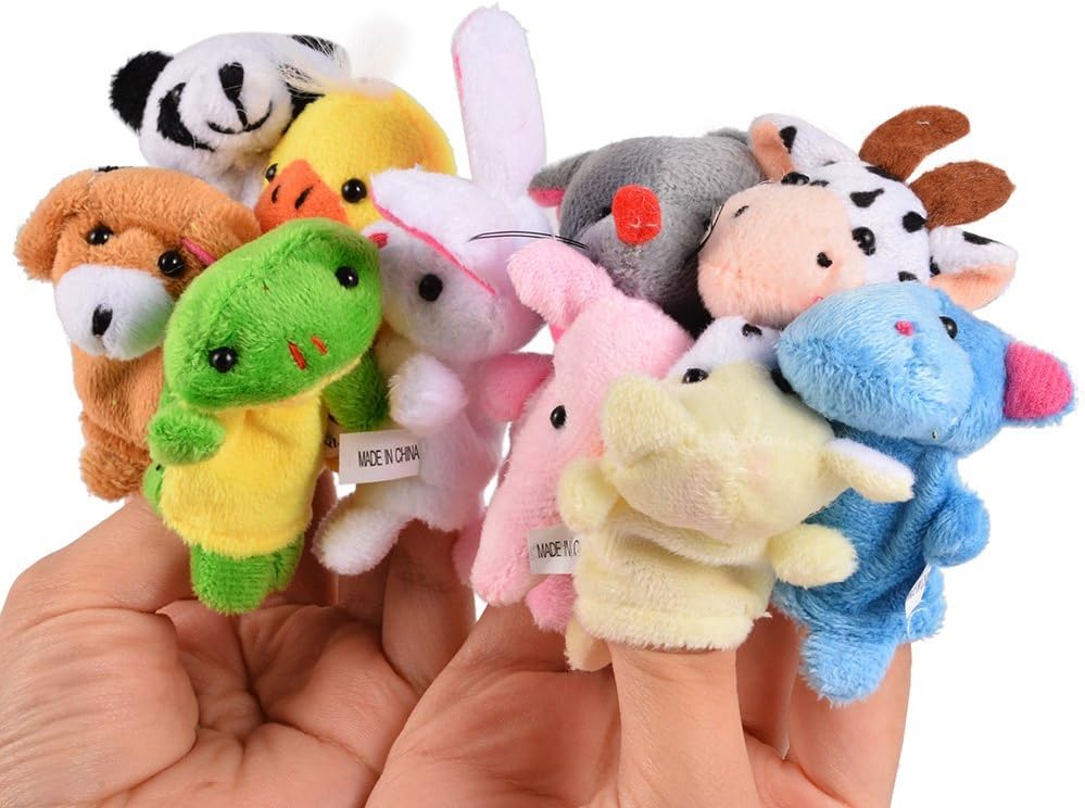 Acekid 10 Pcs Soft Plush Finger Puppets Set - image 4